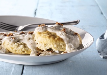 SAUSAGE GRAVY BISCUIT