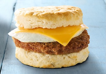 PORK CHOP, EGG & CHEESE BISCUIT